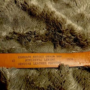 Men’s Brown Genuine Leather Belt Sz 40